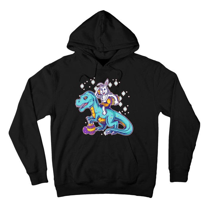 Funny Easter Bunny Riding T-Rex Hoodie