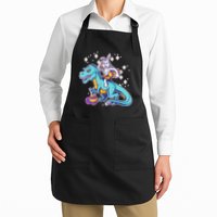 Funny Easter Bunny Riding T-Rex Apron