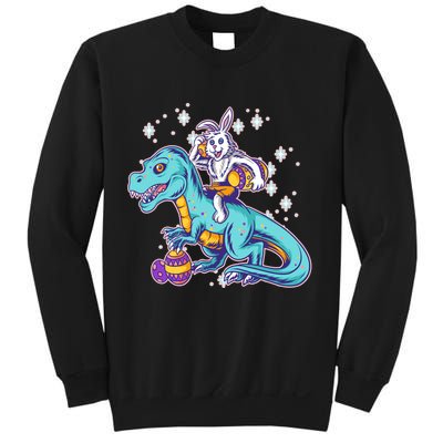 Funny Easter Bunny Riding T-Rex Sweatshirt