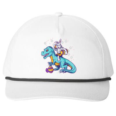 Funny Easter Bunny Riding T-Rex Snapback Five-Panel Rope Hat