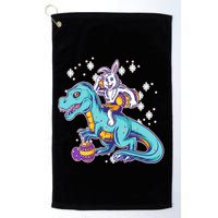 Funny Easter Bunny Riding T-Rex Golf Towel
