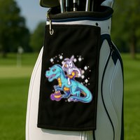Funny Easter Bunny Riding T-Rex Golf Towel