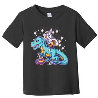 Funny Easter Bunny Riding T-Rex Toddler T-Shirt