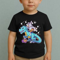 Funny Easter Bunny Riding T-Rex Toddler T-Shirt