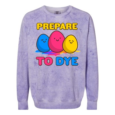 Funny Easter Prepare To Dye Colorblast Crewneck Sweatshirt