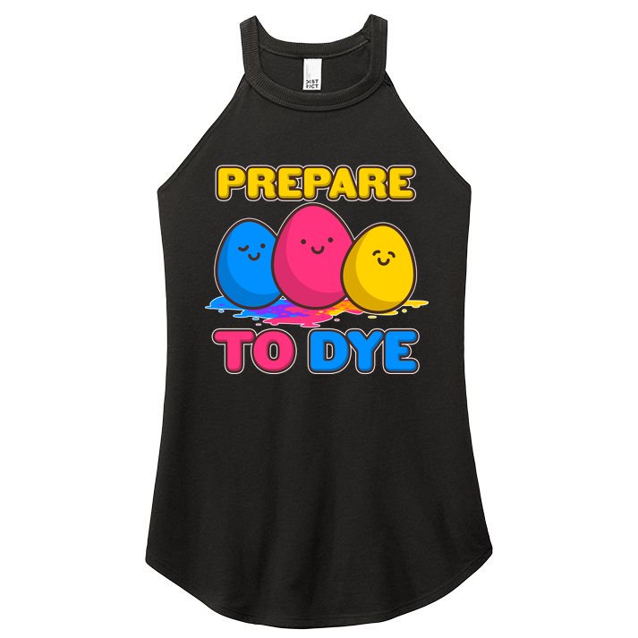Funny Easter Prepare To Dye Women's Perfect Tri Rocker Tank