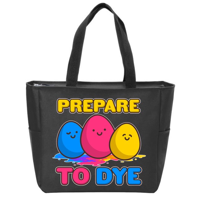 Funny Easter Prepare To Dye Zip Tote Bag