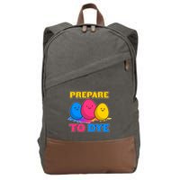 Funny Easter Prepare To Dye Cotton Canvas Backpack