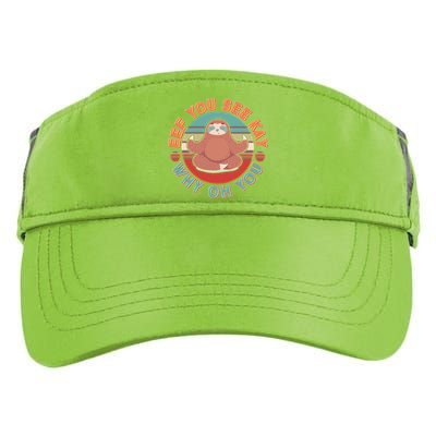 Funny Eef You See Kay Why Oh You Sloth Adult Drive Performance Visor