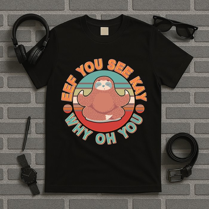 Funny Eef You See Kay Why Oh You Sloth T-Shirt