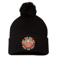 Funny Eef You See Kay Why Oh You Sloth Pom Pom 12in Knit Beanie