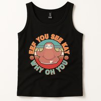 Funny Eef You See Kay Why Oh You Sloth Tank Top