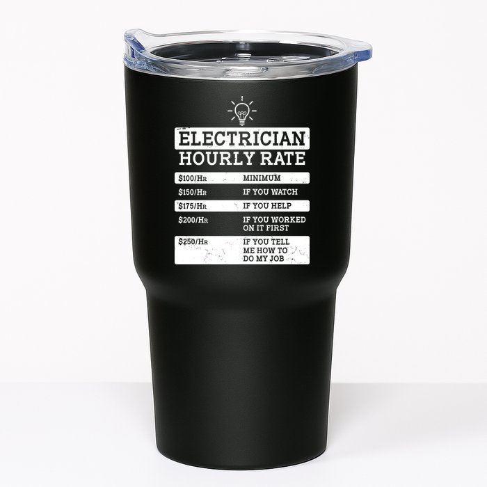 Funny Electrician Hourly Rate List Tumbler