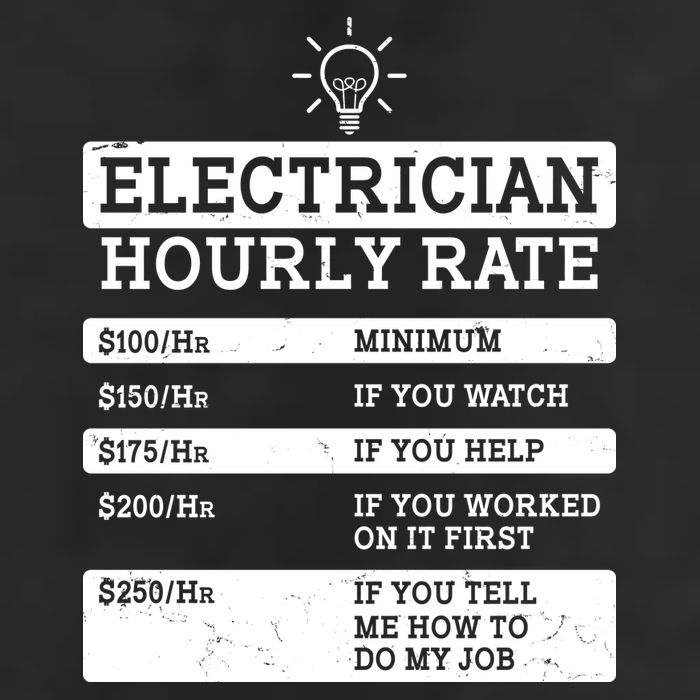 Funny Electrician Hourly Rate List Tumbler