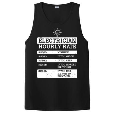 Funny Electrician Hourly Rate List PosiCharge Competitor Tank