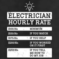Funny Electrician Hourly Rate List Trucker Hat