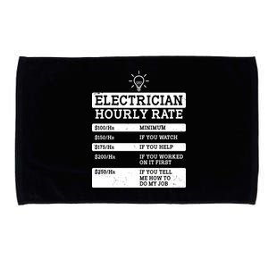 Funny Electrician Hourly Rate List Microfiber Hand Towel