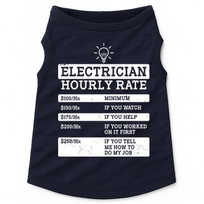 Funny Electrician Hourly Rate List Doggie Tank