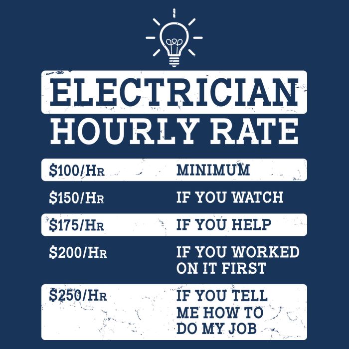 Funny Electrician Hourly Rate List V-Neck T-Shirt