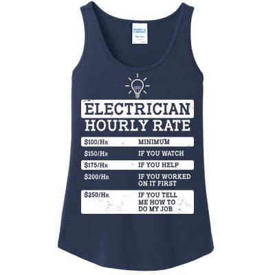 Funny Electrician Hourly Rate List Ladies Essential Tank