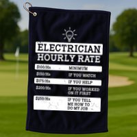 Funny Electrician Hourly Rate List Golf Towel