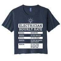 Funny Electrician Hourly Rate List Women's Crop Top Tee