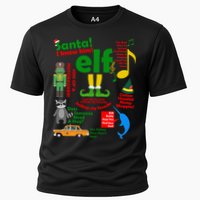 Funny Elf Santa Knows Him Christmas Cooling Performance Crew T-Shirt