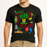 Funny Elf Santa Knows Him Christmas Cooling Performance Crew T-Shirt