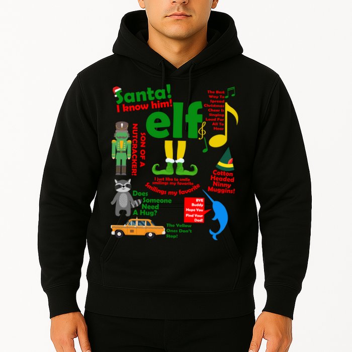 Funny Elf Santa Knows Him Christmas Hoodie
