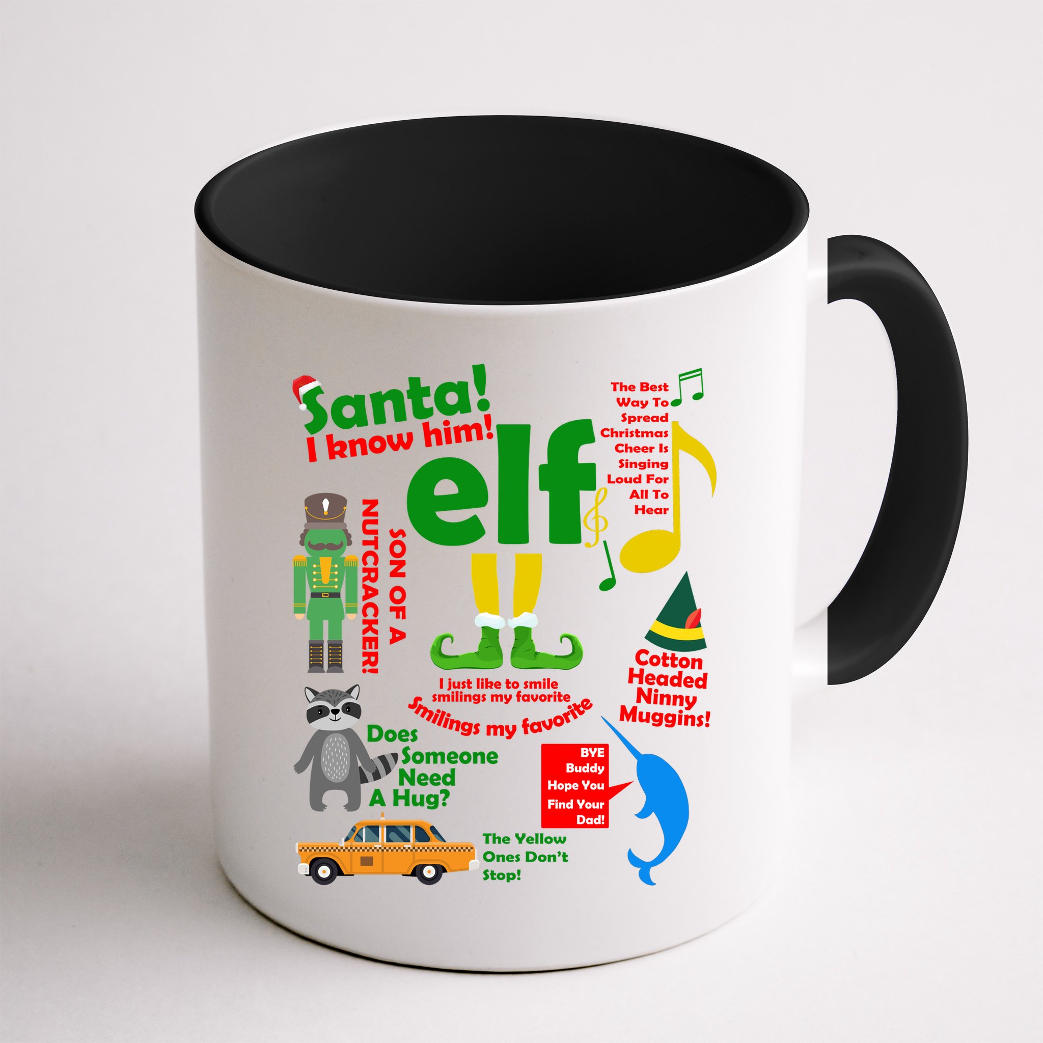 Funny Elf Santa Knows Him Christmas Mug