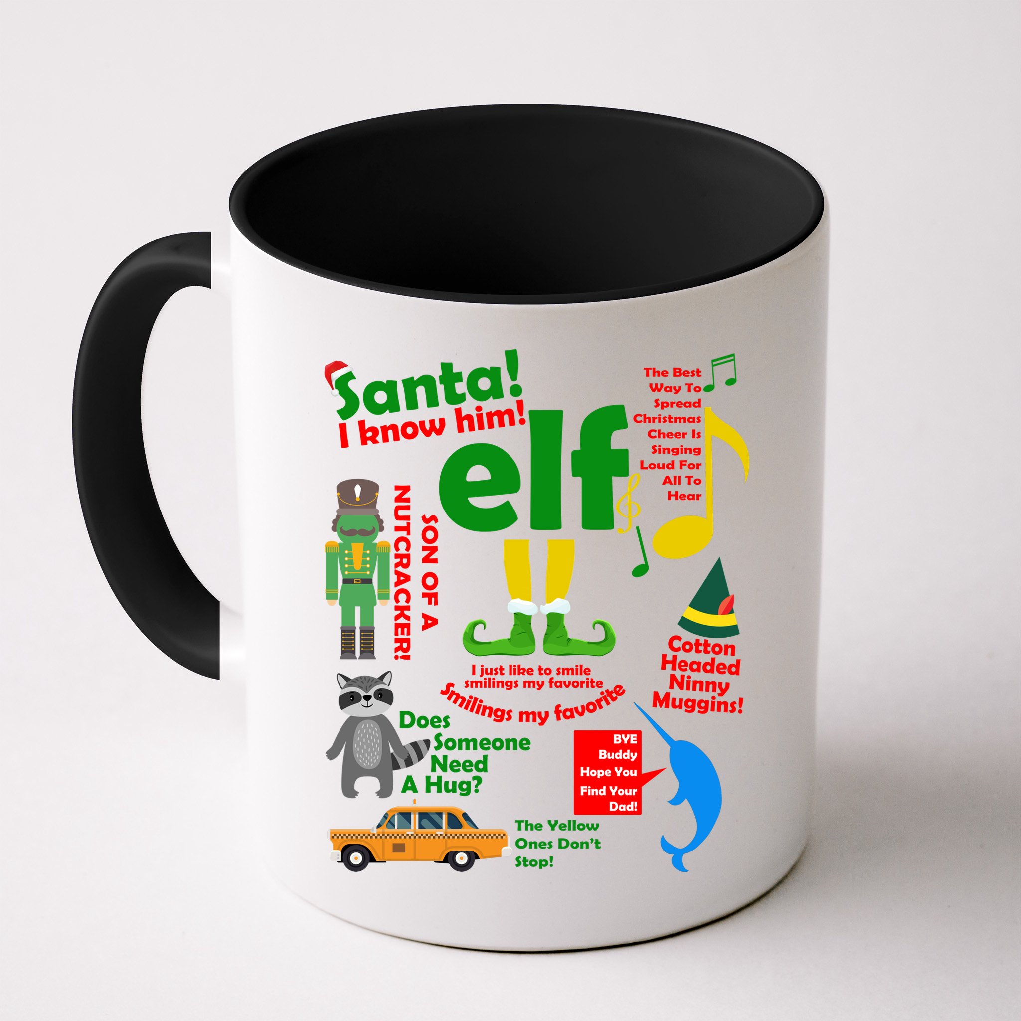 Funny Elf Santa Knows Him Christmas Mug
