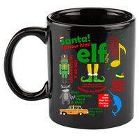 Funny Elf Santa Knows Him Christmas 11oz C Handle Ceramic Mug