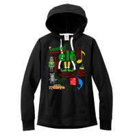 Funny Elf Santa Knows Him Christmas Women's Fleece Hoodie