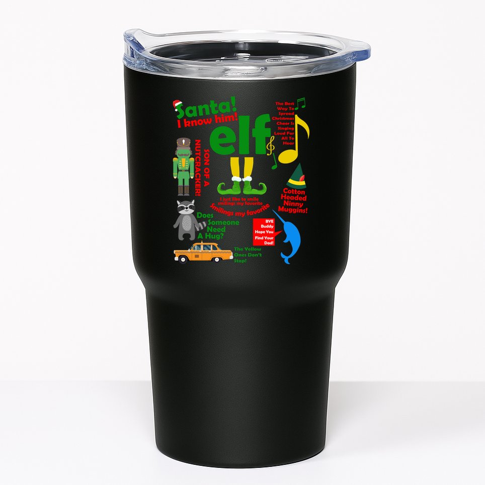 Funny Elf Santa Knows Him Christmas Tumbler