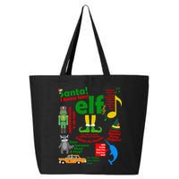 Funny Elf Santa Knows Him Christmas 25L Jumbo Tote