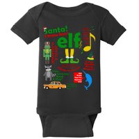 Funny Elf Santa Knows Him Christmas Baby Bodysuit