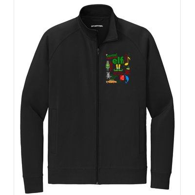 Funny Elf Santa Knows Him Christmas Stretch Full-Zip Cadet Jacket