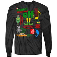 Funny Elf Santa Knows Him Christmas Tie-Dye Long Sleeve Shirt