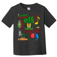 Funny Elf Santa Knows Him Christmas Toddler T-Shirt