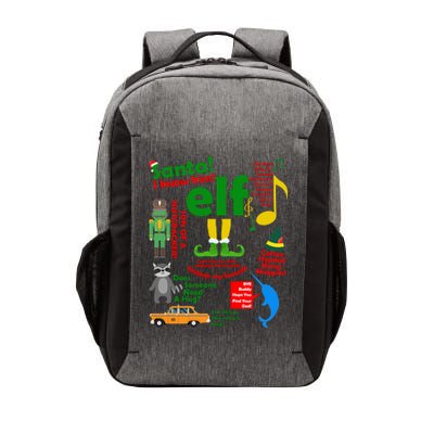 Funny Elf Santa Knows Him Christmas Vector Backpack