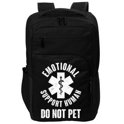 Funny Emotional Support Human Do No Pet Impact Tech Backpack