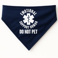 Funny Emotional Support Human Do No Pet USA-Made Doggie Bandana