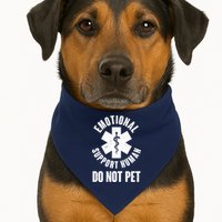 Funny Emotional Support Human Do No Pet USA-Made Doggie Bandana