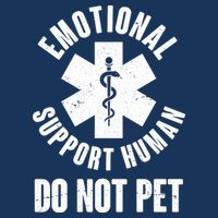 Funny Emotional Support Human Do No Pet USA-Made Doggie Bandana