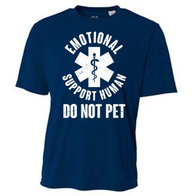 Funny Emotional Support Human Do No Pet Cooling Performance Crew T-Shirt