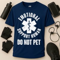 Funny Emotional Support Human Do No Pet Cooling Performance Crew T-Shirt