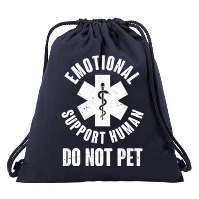 Funny Emotional Support Human Do No Pet Drawstring Bag