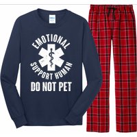 Funny Emotional Support Human Do No Pet Long Sleeve Pajama Set