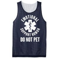 Funny Emotional Support Human Do No Pet Mesh Reversible Basketball Jersey Tank