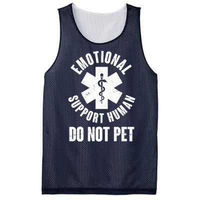 Funny Emotional Support Human Do No Pet Mesh Reversible Basketball Jersey Tank